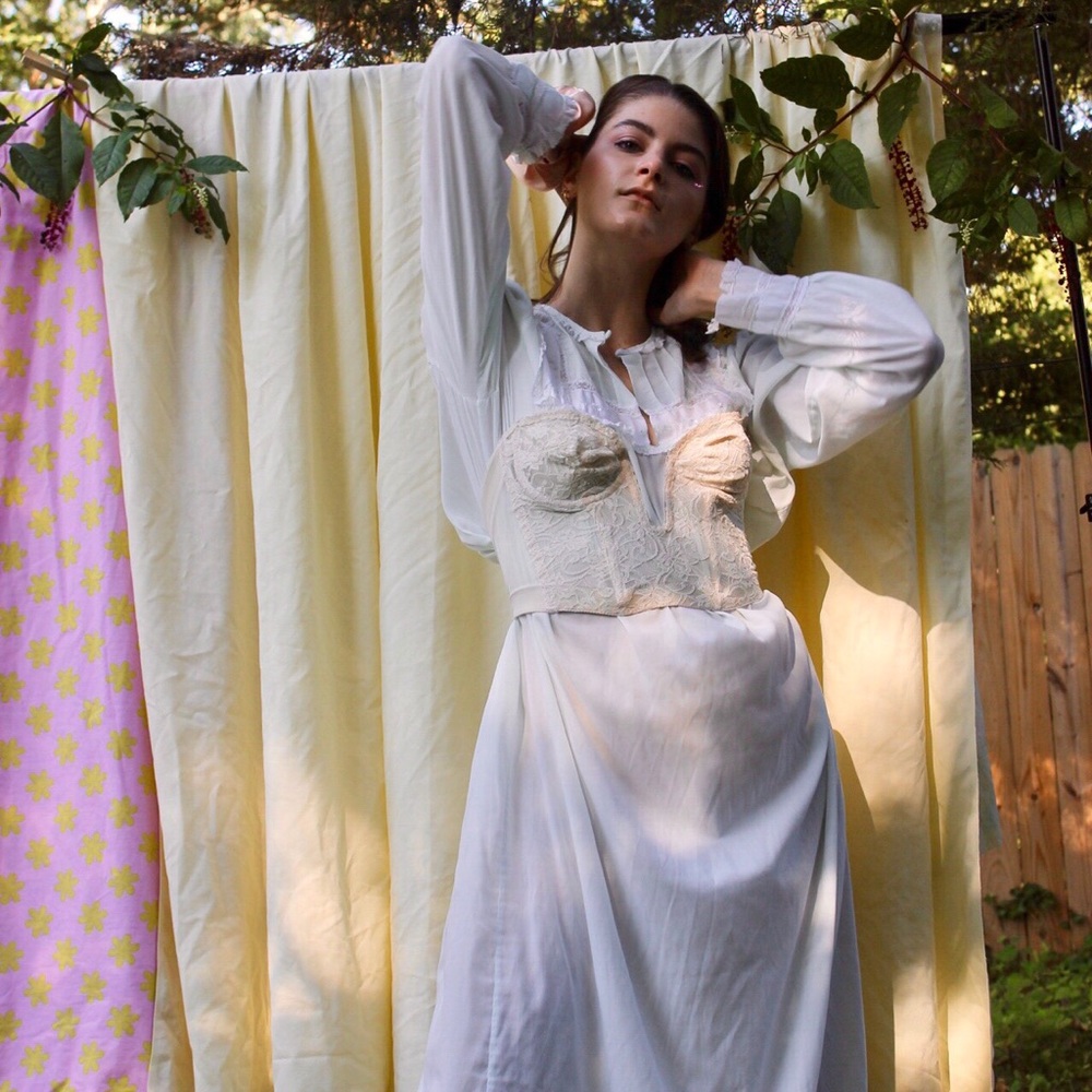 vintage pale pastel Seafoam green nightgown